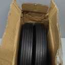 GICOOL 6" Flat Free Solid Rubber Tire and Wheel, with Ball Bearings and 1/2" Axle Bore Hole, 1.3" Centered Hub, 2 Pack