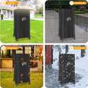 Kipiea 600D Heavy Duty Vertical Smoker Cover for Pit Boss 3-Series Electric Smoker, Waterproof BBQ Grill Cover with Windproof Buckles, UV Resistant, No Tear, No Fading