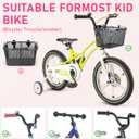 Kids Bike Basket - Front Bicycle Bike Basket for Boys and Girls - Bike Baskets with Adjustable PU Straps, Suitable for Most Children's Bicycles and Kids Tricycles