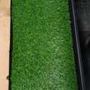 Dog Grass Large Potty Patch, Dog Litter Boxes Artificial Grass Bathroom Turf for Pet Training, Washable Puppy Pee Pad, Perfect Indoor/Outdoor Portable Potty Pet Loo (Tray system-35"X22.6")