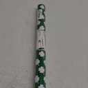 WRAPAHOLIC Reversible Wrapping Paper - Mini Roll - 17 Inch X 33 Feet - St. Patrick Green and White Lucky Clovers Design for St. Patrick Day, Birthday, Baby Shower