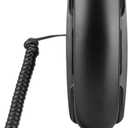 GOWENIC Wall Mount Landline Telephone Corded Home Phone for Hotel Office Home with Flash Mute Redial Function No Caller ID Desktop or Wall Mountable (Black)