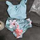 Girl Two Piece Swimsuits Adjustable Straps Bikini Sets with Chest Pad Size 9-10yo