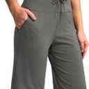 G Gradual Women's Bermuda Shorts with Pockets 11" Knee Length Stretch Comfy Drawstring Long Shorts for Women Summer Walking