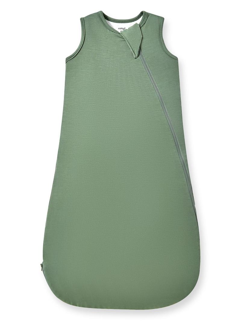 HAPIU Unisex Rayon Made from Bamboo Baby Sleep Sack TOG 0.5, 2-Way Premium Zipper, Wearable Blanket Toddler, 18-36 Months,Dark Forest Green
