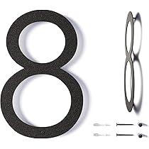 18 Inch Modern Floating House Numbers | Extra Large Metal House Numbers for Outdoors | Black Coated Rust-Proof Home Address Numbers