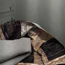 Large Area Rugs,Modern Geometric Patchwork Floor Decor for Bedroom Aesthetic Carpet, Rockwood Collection, Indoor Rugs for Living Room Dining Room Nursery Office Machine Washable Rug, 5x8 Ft Chocolate