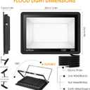 150W LED Flood Light Outdoor,2 Pack 15500LM Super Bright Security Light,IP66 Waterproof Floodlight,5000K Daylight White LED Exterior for Basketball Court, Stadium, Playground