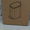 CEROELDA Small Bathroom Trash Can with Lid Soft Close-5L/1.3 Gal Stainless Steel Garbage Can-Step Pedal Wastebasket Slim Trash Bin for Office, Bedroom, Toilet, Live Room-White
