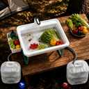 Portable Hand Washing Station with 2x15L Foldable Water Bag Water Dispensing System, Portable Sink with Drain Hose, No Plumbing Required, Camping Sink for Camping, RV, Outdoor(19.7in)