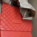 FELICON SELORSS Foldable Utility Cart Folding Portable Rolling Crate Handcart with Durable Heavy Duty Plastic Telescoping Handle Collapsible 4 Rotate Wheels for Travel Shop Move Luggage Office (Red)