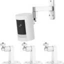3Pack Camera Wall Mount, Compatible with R-ing Outdoor Cam Plus/Stick Up Cam Battery/Plug-in/Pro/Indoor Cam(1st Gen),360 Degree Adjustable No Drilling Mount for Outdoor Indoor Cameras, White