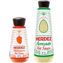 HERDEZ Variety Pack with Avocado Hot Sauce 12 oz & Habanero Hot Sauce 5 oz (2 Pack)  Made with Real Avocados and Habanero Peppers  Gift Pack  Perfect for Any Meal (EXP 10/12/26)