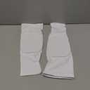 Compression Knee Pads Leg Sleeve, Hex Knee Pads for Basketball Honeycomb Anti Collision Knee Pads Long Kneepads Non-Slip Football Knee Pads for Youth Adult (Large, white)