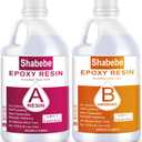 Epoxy Resin, 1Gallon Epoxy Resin Crystal Clear, Not-Yellowing No-Bubble, Self Leveling Easy-Pour Easy Mix 1:1 Casting Kit &Coating for DIY Jewelry Making, Art Resina Clear Crafts, Molds, River Tables