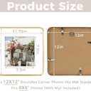 Golden State Art 12x12 Aluminum Picture Frame Gold - With Mat for 8x8 Photo or Without Mat for Round Edges 12 x 12 Photo with 1-inch Radius Corner - Real Glass - Matte Modern Wall Decor
