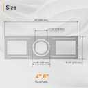 Elaruslux New Construction Mounting Plate with Round Hole - 4/6 Inch Flat Steel Rough in Wafer Light Bracket, LED Recessed Lighting Housing, 24 Pack