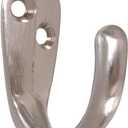 Hardware Essentials 852284 Clothes Hooks Satin Nickel -2 Pack