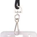 HOSL Black Nylon Lanyards, 100 Pack Bulk Office ID Card Lanyards with Swivel Hook (Modern/Fitted, 19 inches, 1.54lb)