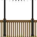 LETIANPAI 2 Pack String Light Poles,5 Ft Metal Poles with Fence Bracket for Outdoor String Lights,Outdoor Light Poles,Poles/Post/Stand for Outside