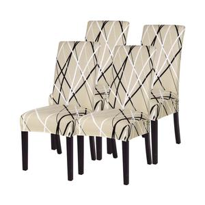 SearchI Dining Room Chair Covers Slipcovers Set of 4, Spandex Super Fit Stretch Removable Washable Kitchen Parsons Chair Covers Protector for Dining Room,Hotel,Ceremony(Flower Pattern6)