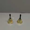 MROCO Gold Hand Bell, 2 Pack Steel Call Bell for Wedding, Adults, Dinner Bells for Food Line, Classroom Bells for Inside, Alarm, Jingles, Ringing