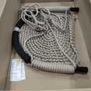 Hand-Knitting Toddler Swing, Swing Seat for Kids with Adjustable Ropes, Little tikes Swings Set, for Outdoor Indoor, Playground, Backyard (Light Brown)