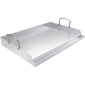 Universal Stainless Steel Cooking Griddle, Nonstick Flat Top Plate Insert for Gas Top Stove and Charcoal Grills, Tailgating, Camping and Parties, 23" x 16" Plancha Para Cocinar