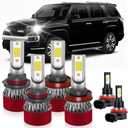 Super-Bright Light Bulbs Fit for 2010-2021 Toyota 4Runner 9005 High Beam H11 Low Beam H11 Fog Light with Cooling Fan 15000RPM 6000-6500K 32000LM Plug and Play Pack of 6