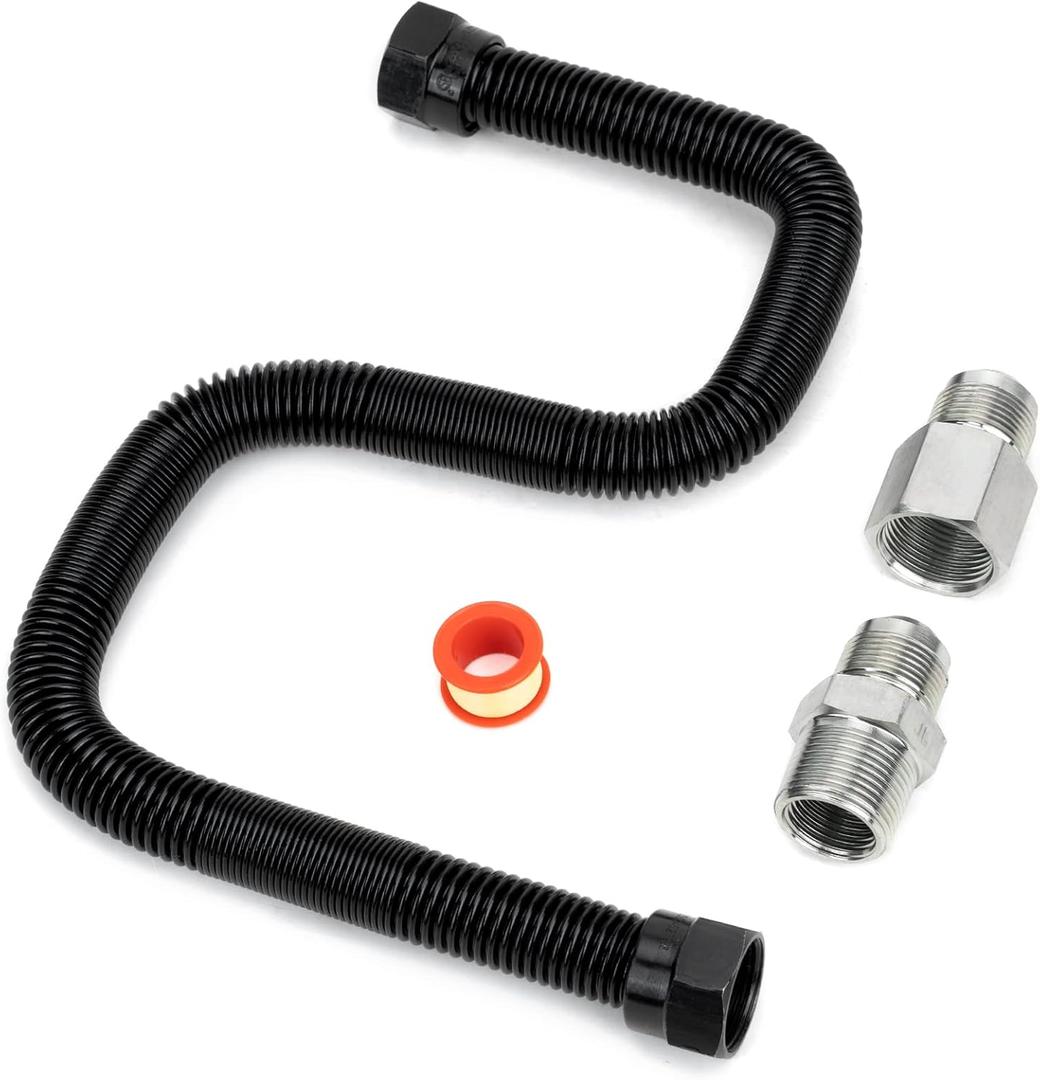 Stanbroil 3/4" x 24" Non-Whistle Flexible Flex Gas Line for Natural Gas or Liquid Propane Fire Pit and Fireplace