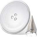 9.6" / 24.5cm Microwave Plate Replacement - Microwave Glass Turntable for Fits Virtually All Small Microwaves - Microwave Glass Plate Dishwasher Safe