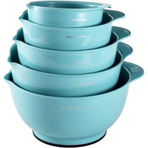 KitchenAid Classic Mixing Bowls, Set of 5, Aqua Sky 2