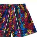 Mens Mesh Floral Shorts Art Print Butterfly Graphic Lightweight Casual Loose Designer Knee Length with Pockets (M)