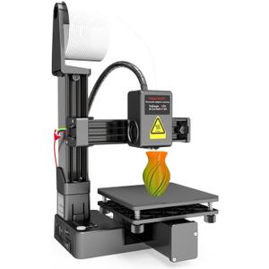 Portable 3D Printer - Compact FDM 3D Printer with Removable Build Plate, PLA & TPU Filament Compatibility, 0.4mm Nozzle, 100x100x100mm Build Volume, Easy-to-Use Design for Beginners