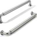 khtumeware 10-Pack Brushed Satin Nickel Heavy-Duty Solid Cabinet Pulls, 8 Inch (203mm) Hole Center, Drawer Pulls, Cabinet Hardware, Suitable for Kitchen Cabinets, Bathrooms and Dressers