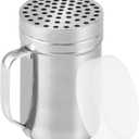 CUSINIUM 14oz Metal Parmesan Cheese Shaker with Large Holes - With Handle - Chili Flakes Dispensers - Pizza Shaker | Style: Coarse