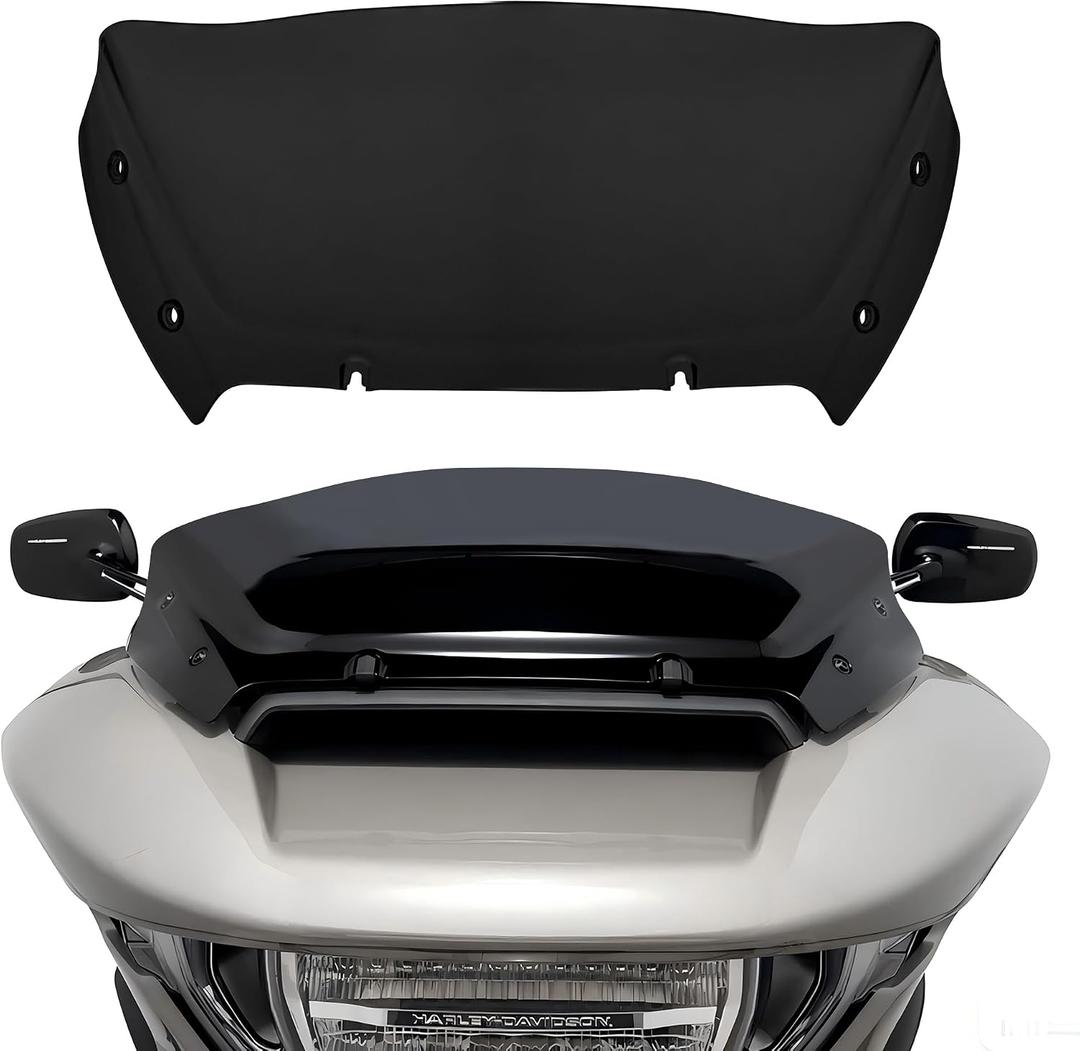 9" Wave Windshield Windscreen Air Deflector for Harley CVO Road Glide FLTRXSE 2023-up, CVO Road Glide ST FLTRXSTSE 2024-up, Road Glide FLTRX 2024-up Accessories (Dark Smoke)