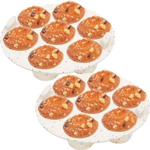 GOKCEN's Silicone Egg Bite Molds [2 Pack] Instant Pot Accessories - Total 14 Cups Muffin Pan for Baking - Food Freezer Tray - Reusable Storage Container (Round - Confetti)