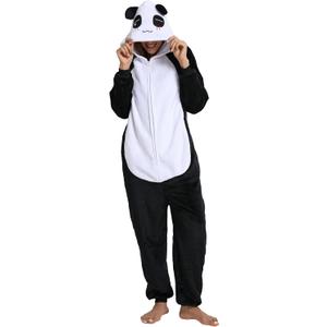 Unisex Adult Animal Onesie Pajamas, Men Women Flannel Halloween Cosplay Costume (Panda)