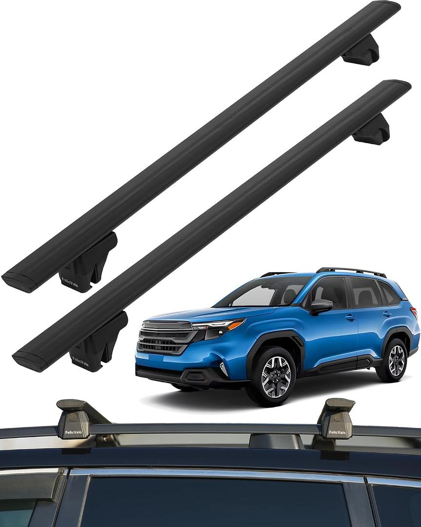 330lbs All-Metal Roof Rack Cross Bars Fit for Subaru Forester 2014-2026, Heavy Duty Aluminum Extended Crossbars for Cargo Carrier, Lock-Free Design