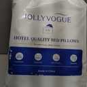 JOLLYVOGUE Pillows Standard Size Set of 4, Collection Bed Pillows for Sleeping, Hotel Quality Pillows for Side, Back and Stomach Sleepers, Soft Supportive Oeko-Tex Certified Down Alternative Filling