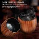 Janhavi Original Charred Wooden Bourbon Drinking Glass,Personalized Whiskey Glasses with Initials,Unique Gifts for Men Husband,Father,Brother Friends,Mens Birthday Gift Ideas,Wooden Whiskey Cup (N)