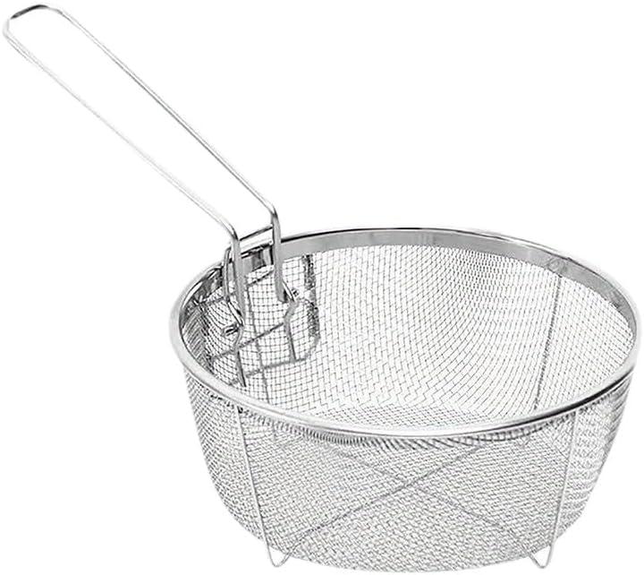 9Inch Stainless Steel Deep Fry Baskets with Handle for Frying, Serving Food - Multifunctional Fryer Basket