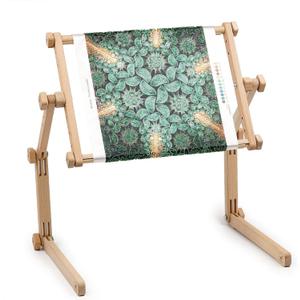Needlework Table and Lap Hands-Free Stand with Adjustable Frame Made of Organic Beech Wood Tapestry Cross Stitch Embroidery Frame Holder (4056 cm (15.7" x 22"))