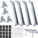 Adjustable Solar Panel Tilt Mount Brackets Stand Support Any Solar Panels for RV, Roof, Boat, Yacht Flat Surface, Camping, Off-Grid Systems2sets
