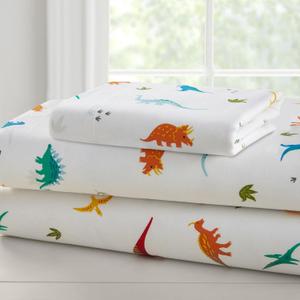 Wildkin 100% Cotton Toddler Sheet Set  Soft & Cozy Bed Sheets - Jurassic Dinosaurs