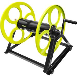 Stainless Steel Garden Hose Reel for 5/8" stainless steels Hoses Reel with Crank Handle Hose Reel Wall Mount 3/4 in Brass Fitting for Hassle-free Outdoor Holds up to 400-Ft (Hose not included)