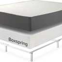 Zinus Compack Metal Bed Frame, 7 Inch Support Bed Frame for Box Spring and Mattress Set, White, Queen