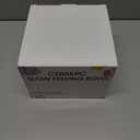 Ceramic Slow Feeder Bowl, Elevated CAT & Dog Slow Feeder, Wide-Mouth, PAW Design, Stylish Design, for Fast Eaters, Non Slip, Pets, Small & Medium Sized Breeds, (Green)