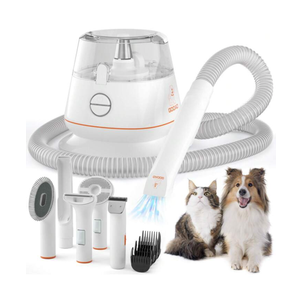 Gooad Dog Hair Vacuum & Pet Grooming Vacuum,Dog Clippers , Dog Brush For Shedding With 5 Pet Grooming Tools, Low Noise Dog Grooming Kit,Dog Hair Trimmer, Dog Hair Remover Pet Grooming Supplies